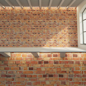 Brick wall (old red brick)