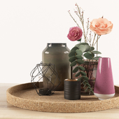 Decorative Vases with Flowers