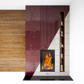 Fireplace from HQ KERAMIK oven tiles