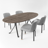Stellar Works_Blink Dining Chair & Oval Table