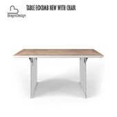 "OM" Ecocomb desk and stool from Bragindesign