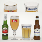 Hoegaarden and Stella Artois Beer