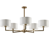 Heathfield, Holt pendant 5 arm antique brass