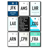 Posters with the largest airports in the world.
