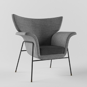 Augusto Bozzi Enameled Metal Lounge Chair