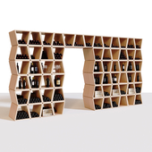 Modular wine wall rack (arch)