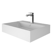 Basin with tap