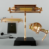 Edison Vintage Brass Steampunk Banker Table Lamp