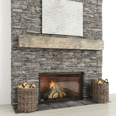 Stone fireplace 22