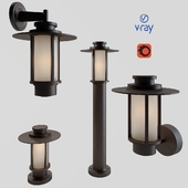 Outdoor lamps of the model GOESS from the company LUCIDE, Belgium. 4 variants of execution.