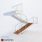 Designer Glass Staircase Railing