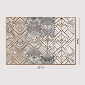 Metal lattice with marble, custom made