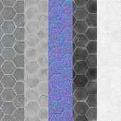 Tiled hex stone floors