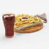 Cola with French fries