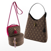 2 сумки и шляпная коробка Louis Vuitton