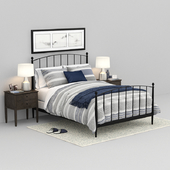 crate and barrel Mason Shadow Queen Bed