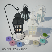 Tealight Lantern + Stand | Vintage lamp post