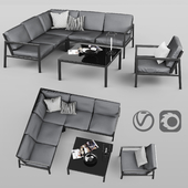 set of metal outdoor furniture Brafab Belforb