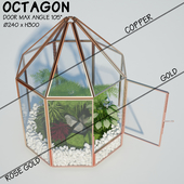 Glass tabletop gazebo | Octagon | Terrarium