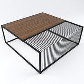 coffee table wood & metal