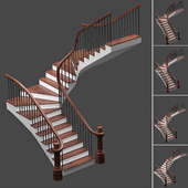Set of stairs with 4 style