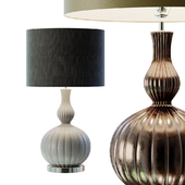 Elegant Modern Fluted Ceramic Gourd Lamp