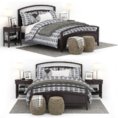 crate and barrel Arch Charcoal Queen Bed