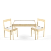 IKEA LATT Childrens table with 2 chairs