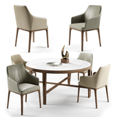 Alivar. Globe table, Amanda chair.