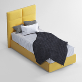 Кровать односпальная Сабина жёлтая