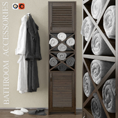 Wardrobe with towels and bathrobes