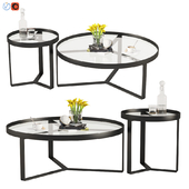 Aula Coffee Table & Side Table Black and Grey