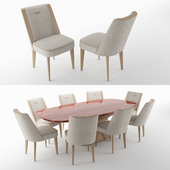 BENTLEY HOME stamford chair and alston table