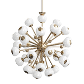 Italian Brass & Glass Sputnik Chandelier