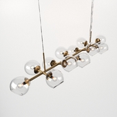 Staggered Glass Chandelier - 12-Light