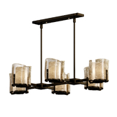 Feiss Aris 6-Light Roman Bronze Billiard Chandelier