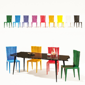 Edra Jenette Chair + Egeo Table