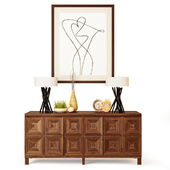 Chest of drawers and TWISTED table lamp