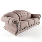 Versace Brown Leather Sofa