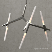 Agnes Chandelier 6 lights SILVER