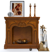 Decorative fireplace with accessories Stilars