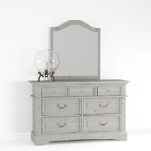 Stonebrook Dresser with Mirror and Pascal Table Lamp