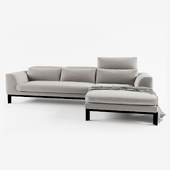 Divani Casa Clayton Modern Fabric Sectional Sofa