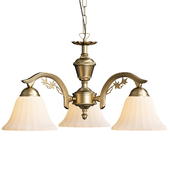 Edgewood Antique Brass Three Light Pendant Light