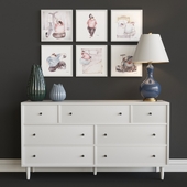 chest of drawers crate & barrel, circa lighting Table lamp Adison