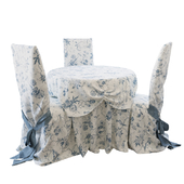 Tablecloths and covers with bows in the style of Provence / Cheb.