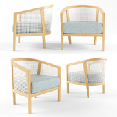 Armchair with perforated back