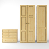 Wardrobes and chest of drawers
