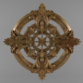 Old bronze circle decorative