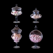 CYS Glass Candy Buffet Jar and Marshmallow